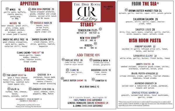 Menu photo 3 The Dish Room Burlington, CO Menu photo 3 The Dish Room Burlington, CO