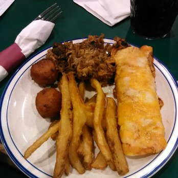 Wood Grill Buffet - Hush puppies with fry's and a cheese burrito - Steakhouses Near Me - Charlottesville, Virginia Wood Grill Buffet - Hush puppies with fry's and a cheese burrito - Steakhouses Near Me - Charlottesville, Virginia