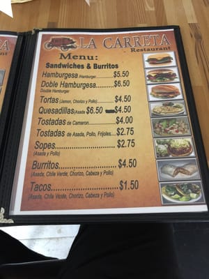 Menu photo 6 Restaurante la Carreta Avenal, CA