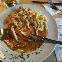 Spritzenhaus - Putensteak with homemade Spätzle!!  Very good.