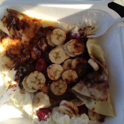 Crepe Cafe - Deconstructed Raspberry, Banana and Nutella crepe