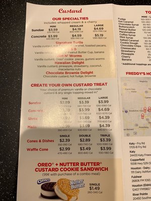 Menu photo 1 Freddys Houston, TX Menu photo 1 Freddys Houston, TX