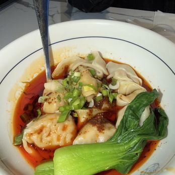 Seven Folding Dumpling House - Pork & Shrimp Wonton w.House Special Spicy Sauce - Chinese Near Me - Mission Viejo, California Seven Folding Dumpling House - Pork & Shrimp Wonton w.House Special Spicy Sauce - Chinese Near Me - Mission Viejo, California