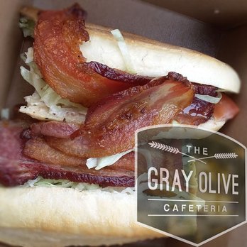The Gray Olive Cafeteria - Thick slices of bacon, lettuce, tomato and special dressing on a baguette. - Breakfast & Brunch Near Me - Burnaby, British Columbia