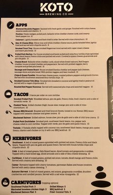 Menu photo 8 Koto Brewing Company Twin Falls, ID Menu photo 8 Koto Brewing Company Twin Falls, ID