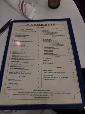 Menu photo 1 Café Paulette Brooklyn, NY Menu photo 1 Café Paulette Brooklyn, NY