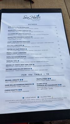 Menu photo 1 Sea House Restaurant Lahaina, HI