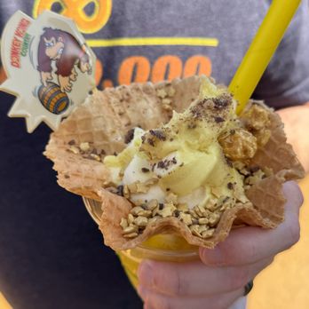 Universal Epic Universe - Donkey Kong Treat with Donkey Kong spoon. - Amusement Parks Near Me - Orlando, Florida Universal Epic Universe - Donkey Kong Treat with Donkey Kong spoon. - Amusement Parks Near Me - Orlando, Florida