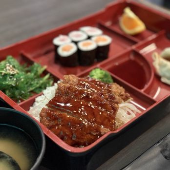 Sushi Aji - My choice tonight: Gyoza Bento $15. incl miso soup - Sushi Bars Near Me - Vancouver, British Columbia Sushi Aji - My choice tonight: Gyoza Bento $15. incl miso soup - Sushi Bars Near Me - Vancouver, British Columbia