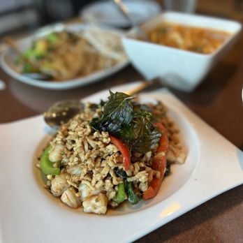 Thai Orchid Restaurant - SP8. Ground Chicken and Shrimp with Crispy Basil - Thai Near Me - Portland, Oregon Thai Orchid Restaurant - SP8. Ground Chicken and Shrimp with Crispy Basil - Thai Near Me - Portland, Oregon