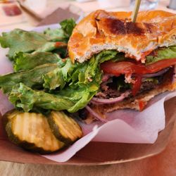The Bistro Box - So good.... Roadside Burger with extra jalapenos