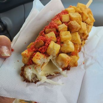Two Hands Corn Dogs - @makeMePrettie car food adventure! - Korean Near Me - Torrance, California