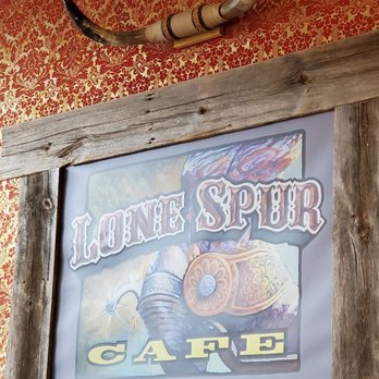 Lone Spur Cafe - a sign for lone spur cafe - Breakfast & Brunch Near Me - Silverton, Colorado