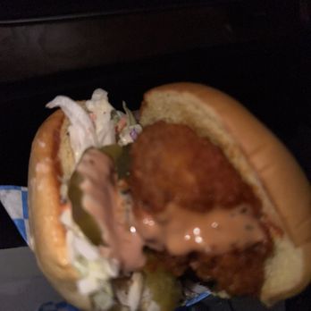 World Famous Hotboys - So sad that this picture came out blurred but know that this tender sando was the BEST! I got the mild plus. - Chicken Shop Near Me - Hayward, California World Famous Hotboys - So sad that this picture came out blurred but know that this tender sando was the BEST! I got the mild plus. - Chicken Shop Near Me - Hayward, California
