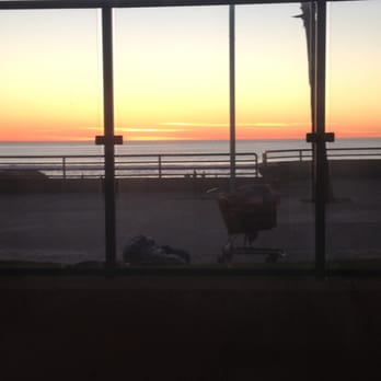 Ocean Park Inn - Yep, ocean views are gorgeous! Except for the transients. This was the view from room 103 tonight. He slept there for hours. :/ - San Diego, CA