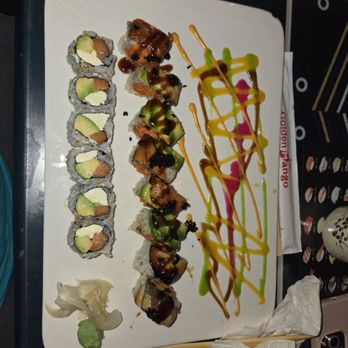 Golden Mango - Philadelphia roll and black dragon roll. - Asian Fusion Near Me - Farmington, Connecticut Golden Mango - Philadelphia roll and black dragon roll. - Asian Fusion Near Me - Farmington, Connecticut