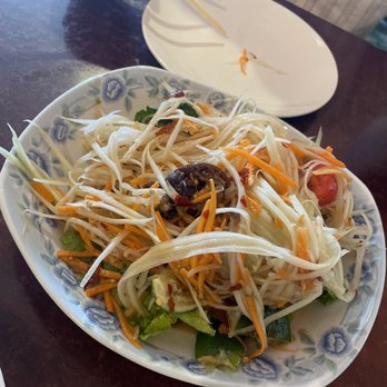 Thai Lao Restaurant - Som Tum Papaya Salad Lao Style with 2 peppers - Thai Near Me - Myrtle Beach, South Carolina Thai Lao Restaurant - Som Tum Papaya Salad Lao Style with 2 peppers - Thai Near Me - Myrtle Beach, South Carolina