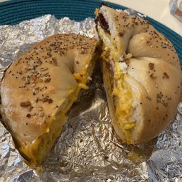 Taylor Ham Breakfast Sandwich - everything bagel Taylor Ham Breakfast Sandwich - everything bagel