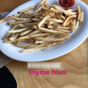 Green New American Vegetarian - Thyme Fries - Vegan Near Me - Phoenix, Arizona