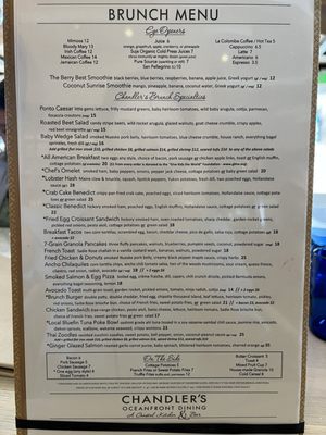 Menu photo 7 Chandler's Oceanfront Dining Carlsbad, CA