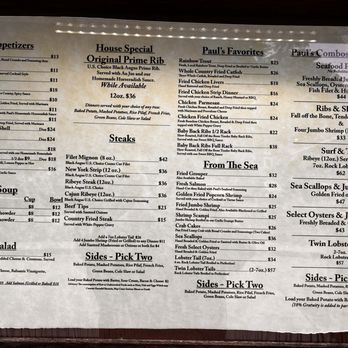 Paul's Steakhouse - Menu - Lounges Near Me - Helen, Georgia Paul's Steakhouse - Menu - Lounges Near Me - Helen, Georgia