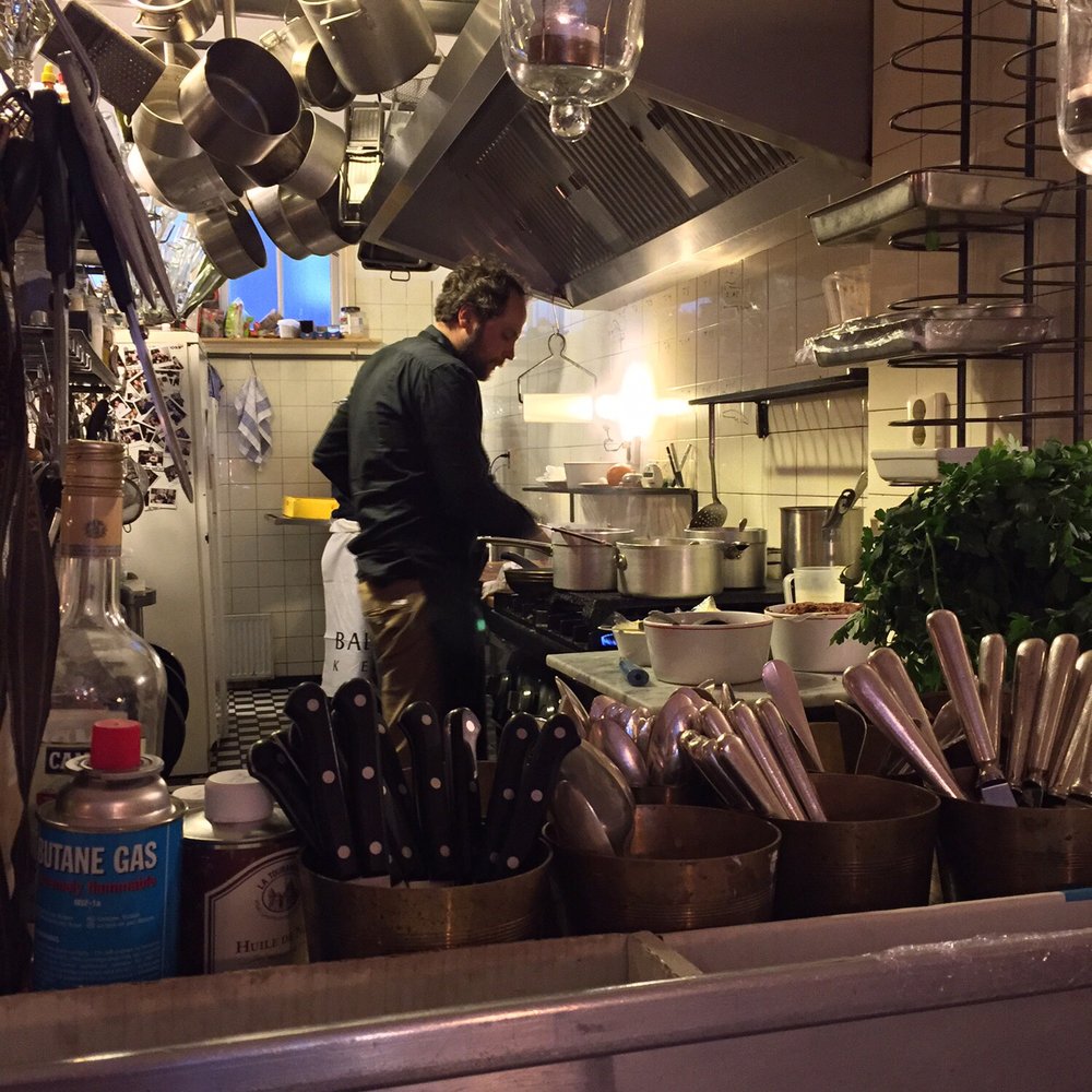 Cute kitchen making all of the delicious food!