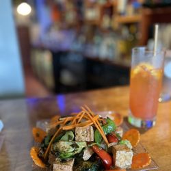 Old Port Noodle House - Roasted Brussel sprouts and veggies with perfectly crispy Tofu