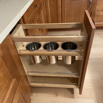 Bay Area Cabinet Supply - Cooking utensil canister pullout - Cabinetry Near Me - Dublin, California