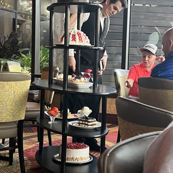 Grotto Ristorante - Tiered dessert cart with many options to choose from - Italian Near Me - Galveston, Texas Grotto Ristorante - Tiered dessert cart with many options to choose from - Italian Near Me - Galveston, Texas
