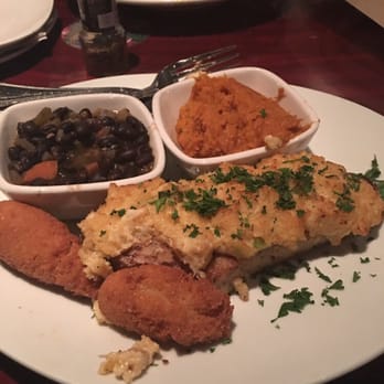 Riptides Seafood Restaurant - Yellow-Fin Tuna topped with Crab Imperial - Sides: Black Beans and Sweet Potato Casserole - Seafood Near Me - Chester, Virginia Riptides Seafood Restaurant - Yellow-Fin Tuna topped with Crab Imperial - Sides: Black Beans and Sweet Potato Casserole - Seafood Near Me - Chester, Virginia