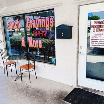Conch Cravings & More - the front of a restaurant - Seafood Near Me - Delray Beach, Florida