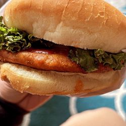 Pork Chop John's - Classic Pork Chop Sandwich with spicy bbq sauce pickles and lettuce