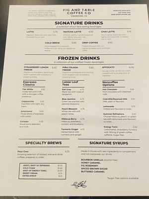 Menu photo 1 Fig and Table Coffee Kingwood, TX Menu photo 1 Fig and Table Coffee Kingwood, TX