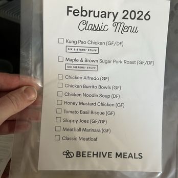 Beehive Meals - We have been checking off the menu as we work through the meals - Food Delivery Services Near Me Beehive Meals - We have been checking off the menu as we work through the meals - Food Delivery Services Near Me