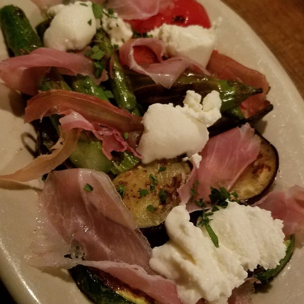 Bar B - Seasonal veggies with prosciutto and ricotta. - Italian Near Me - New York, New York Bar B - Seasonal veggies with prosciutto and ricotta. - Italian Near Me - New York, New York