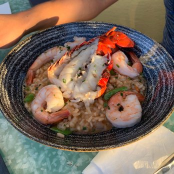 Rusty Pelican - Miami - Lobster and Shrimp Risotto - Seafood Near Me - Key Biscayne, Florida Rusty Pelican - Miami - Lobster and Shrimp Risotto - Seafood Near Me - Key Biscayne, Florida