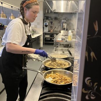 Herbst Eatery & Farm Stand - Chef at work at the pasta station - Wine Bars Near Me - Saint Paul, Minnesota