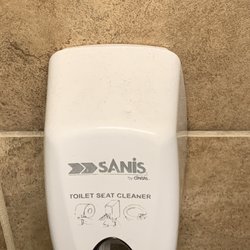 Monkey Joe's - Westheimer - Dusty sanitizer machine. Simple to wipe it down, obviously isn't being done. 10am on a Saturday.