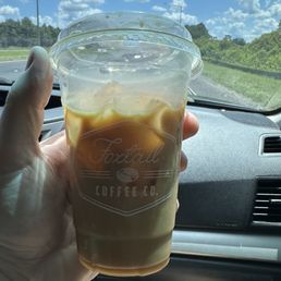 Vanilla caramel oat milk iced latte Vanilla caramel oat milk iced latte