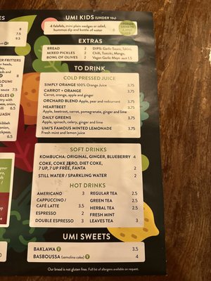 Menu photo 3 Umi Falafel Dublin, D