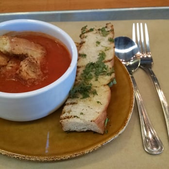 Urban Plates - tomato basil soup + focaccia ($4.50) - New American Near Me - Dublin, California Urban Plates - tomato basil soup + focaccia ($4.50) - New American Near Me - Dublin, California