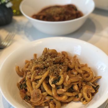 Marea - Crab pasta and bone marrow fusilli (back) - Italian Near Me - New York, New York Marea - Crab pasta and bone marrow fusilli (back) - Italian Near Me - New York, New York