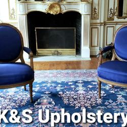K & S Upholstery - We reupholstered these chairs to add some extra color to the room and bring the room together.