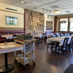 Seating area ready for more lunch diners