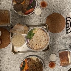 Istanbul Foodlovers - Baba Ganoush, Lahmajoun, gyro doner Gyro and Lamb Adana Combo, Lamb Adana and Kofte Kebab Combo