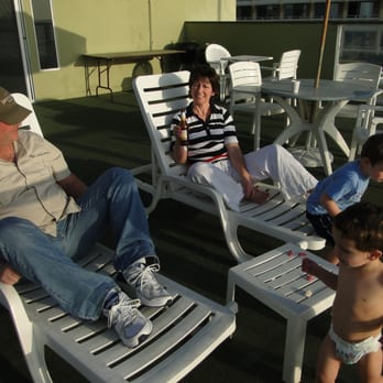 Surfer Beach Hotel - enjoying all the space on the patio of the sunset suite - San Diego, CA