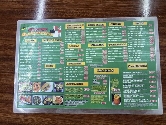 Menu photo 1 Tacos El Molcajete Puerto Peñasco, SON Menu photo 1 Tacos El Molcajete Puerto Peñasco, SON