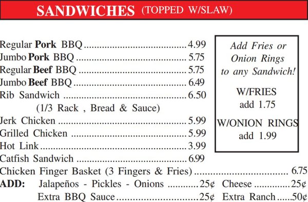 Menu photo 4 Mick's Bar-B-Q North Little Rock, AR