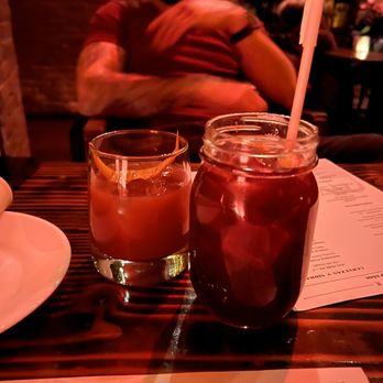 MyMoon - The dodger drink to the left =s super strong bourbon drink, and to the right is the red sangria. Nice strong sangria delicious. - Venues & Event Spaces Near Me - Brooklyn, New York