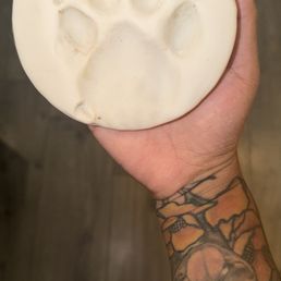 Paw-print (in clay) keepsake. Its perfect